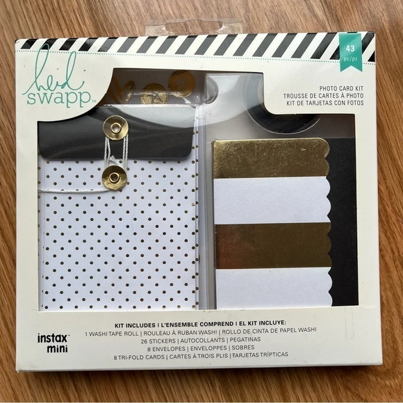 American Crafts Heidi Swapp Photo Card Making Kit Instax Mini 43 Pcs NEW - Picture 1 of 2